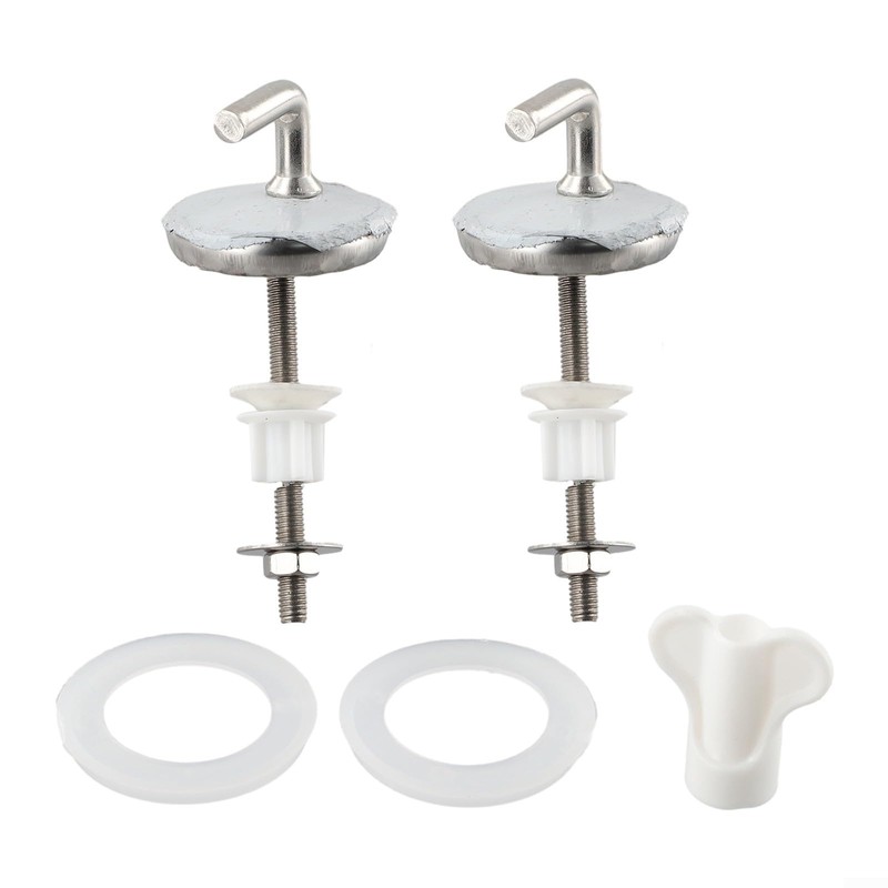 2 x Toilet Seat Hinges Toilet Seat Fixings Fixings Top