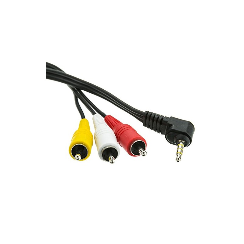 3ft 3.5mm Male / 3 Rca, Camcorder Cable, 3 Ft
