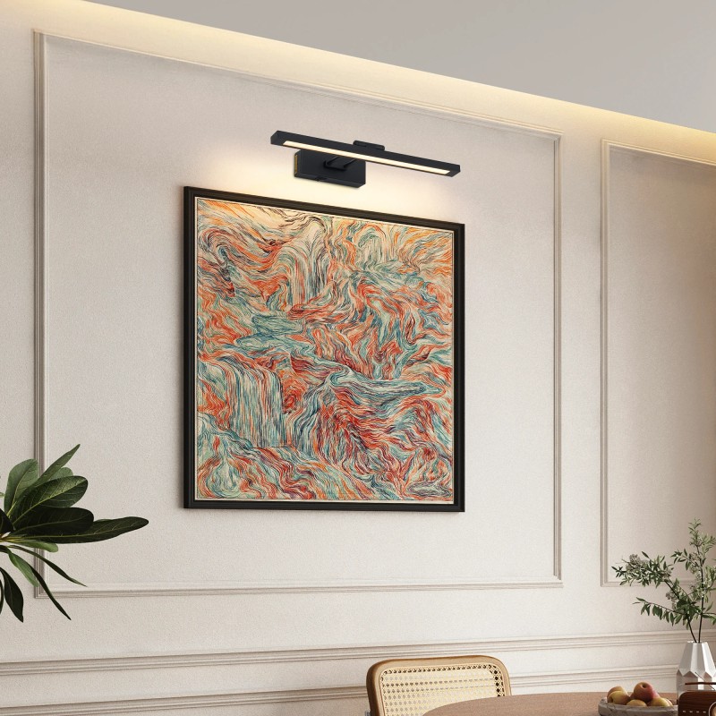 Picture Light Battery Operated with Remote, LED Black Art Lights