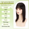 Lovenea 13x15cm Human Hair Topper with Bangs 14 Inch Straight