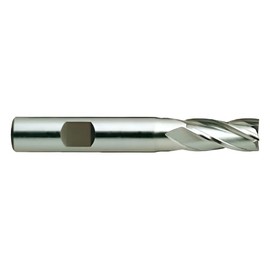 YG-1 07107HC HSS End Mill, 4 Flute, Regular Length, Center Cutting, TiCN Finish, 3-5/8" Length, 3/4"
