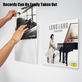 WEIMINLI Vinyl Display Frame, Vinyl Record Display Frame, Vinyl Frame Display, Clear Frameless Vinyl Record Frames for 12x12 Inch LP, Vinyl Record Wall Mount,gifts for vinyl record lovers(3 Pack)