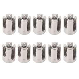 10Pcs Wire Rope Trellises Cross Clip Stainless Steel Cable Railing Rope Clamp for Wall Trellises System