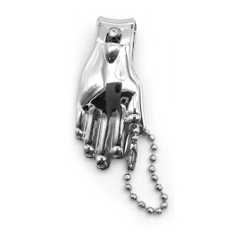 Kikkerland Cortauñas Color Plata En Forma De Pie Y Mano 2 Pzas