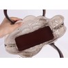 Women Lace Tote Vintage Solid Clear Bag Handbag with Off-White