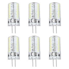 6 Pcs G4 LED Bulbs Bi Pin Base Light Bulbs 5W LED Corn Bulbs for Landscape Lighting Home Lighting Pure White 6000-6500K
