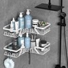 Kegii Shower Caddy Corner with Soap Holder, Shower Storage No