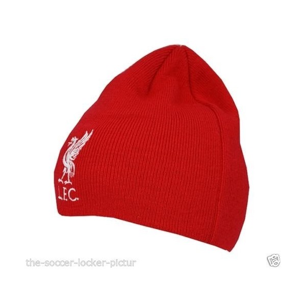 Liverpool FC Official Product Beanie Hat Red LFC Liverbird Crest