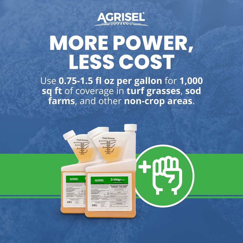 Agrisel 3 Way Max Weed Killer, Eliminate 50+ Weeds, Safe
