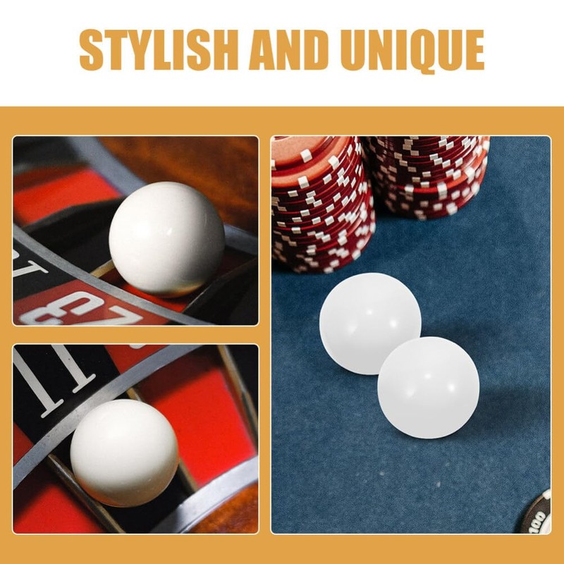 Abaodam Roulette Wheel Beads Replacement Set 5Pcs White Round Ball