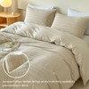 Simple&Opulence French Linen Striped Jacquard Duvet Cover Set 68" x