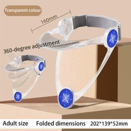 360°Adjustable Neck Support,Neck Brace for Women,Cervical Collar Stretcher Portable,Necks Stretcher,Hump Corrector for Back Posture Corrector Traction and Improving Forward Posture (Clear)