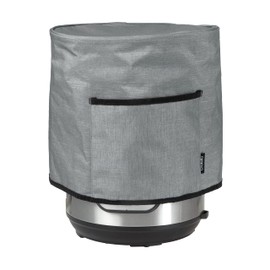 Funda Crutello con bolsillo de almacenamiento compatible con olla instantánea de 8 cuartos de galón, cubierta de polvo para electrodomésticos pequeños que mide 13.3 x 14.7 pulgadas, cubierta