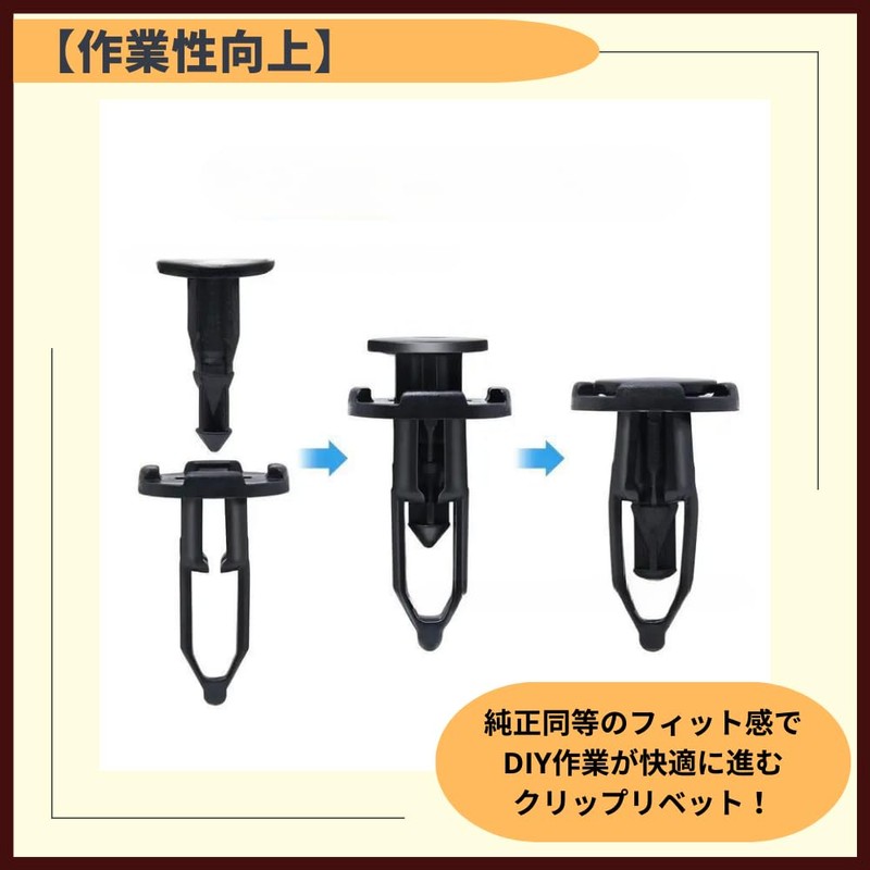 ideamall Car Bumper Fixed Push Rivet Bumper Clips 9mm Black