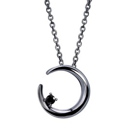 Lara Christie Necklace Luna Black Label cp5802-b, Silver, Cubic Zirconia