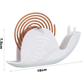 LimCryspp Snail Mosquito Holders, Incense Holders, Mosquito Holders, Snail Incense Holders, Mosquito Holders for Home, Indoor and Outdoor, Camping (2, Black and White)