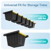 automoris 6-Bin Overhead Garage Rack, Ceiling Tote Rails, 600Lb Cap,
