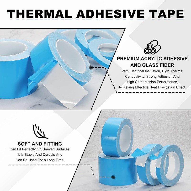PATIKIL Thermal Adhesive Tape, 2 Rolls 25m x 5mm x