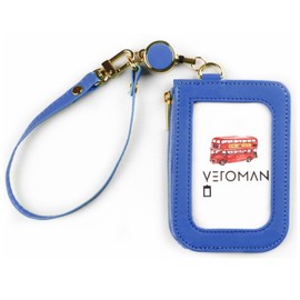 [VEROMAN] Vivid Life Pass Case, Commuter Passcase, Women's, Children, Cute Card Case, Coin Case, Synthetic Leather, Reel Keyholder Included (Blue), blue