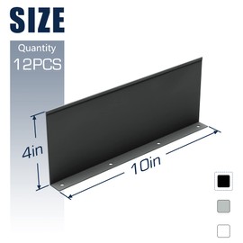 Pearwow Gutter Valley Splash Guard,Aluminum Rain Diverter Roofing Gutter Splash Guards for Valley,Corner or Straight,10 Inch Each (12 Pcs Black)