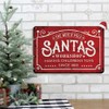 Retro Santa's Workshop Sign - 8x12 Inches Funny Christmas Wall