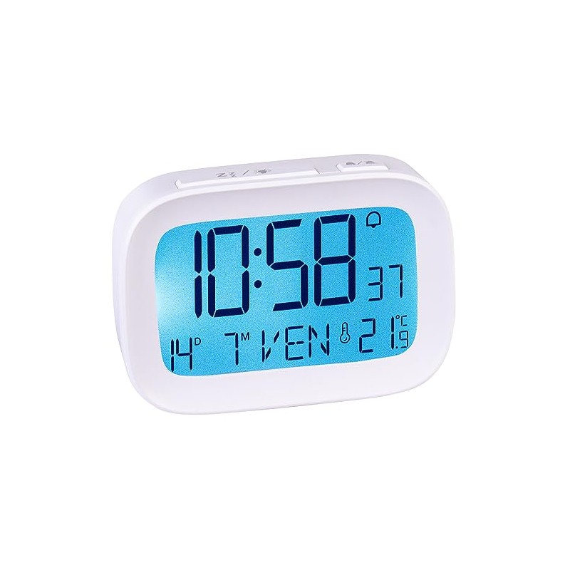 Trevi SLD 3850 Digital Alarm Clock with Integrated Thermometer, Large