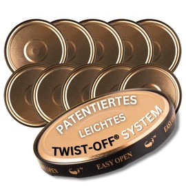 10 x Screw Lids 82 mm for Jars - Orbit™ New Patent, Twist-Off Lid Set Made of Metal, Replacement Lid for Preserving Jars, Lid with 6 Locking Teeth for Jars - Reusable and Tight