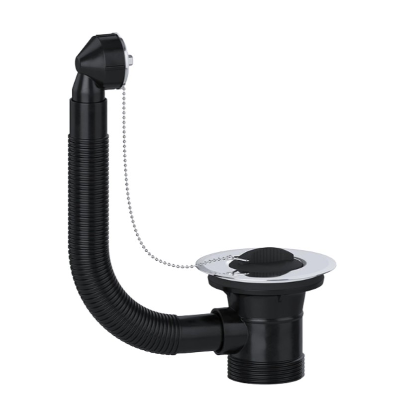 Hulthor Kitchen Sink Overflow Kit Plug with Chain and Overflow