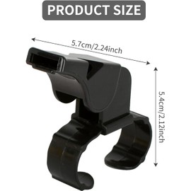 2 PCS Handheld Whistle, Finger Grip Sport Referee Whistle, Reusable Referee Whistle, Plastic Sports Whistles, Loud Crisp Sound Whistle Tooth Guard Referee Whistle for Training and Outdoor Camping