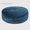 YIUOR Round Floor Pillow Cover Velvet Throw Seating Pouf Yoga