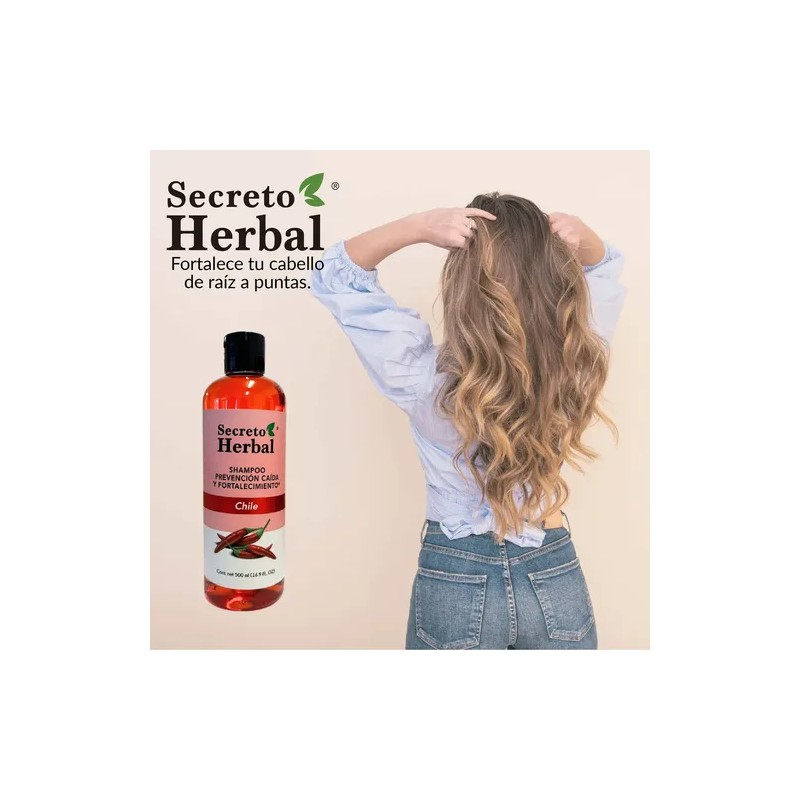 Shampoo Secreto Herbal Anticaída Fortalecimiento Chile 500ml