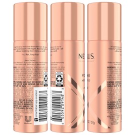 Nexxus Travel Hairspray and Mousse Bundle – Comb Thru Flexible Hold Hairspray (1.5 Oz) 2-Pack + Volume Medium Hold Mousse (2 Oz) 2-Pack, Anti-Humidity, Frizz Control, Rose Fragrance