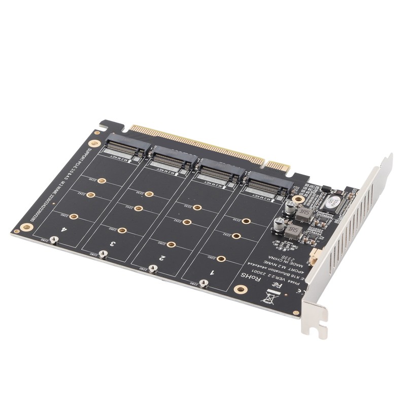 M.2 NVME SSD to PCIE X16 Adapter 4 Port High