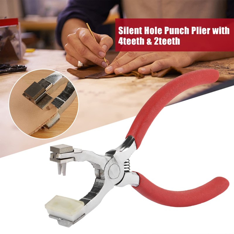 4mm Belt Hole Puncher for Leather, Noiselessly, Half Round Punch,