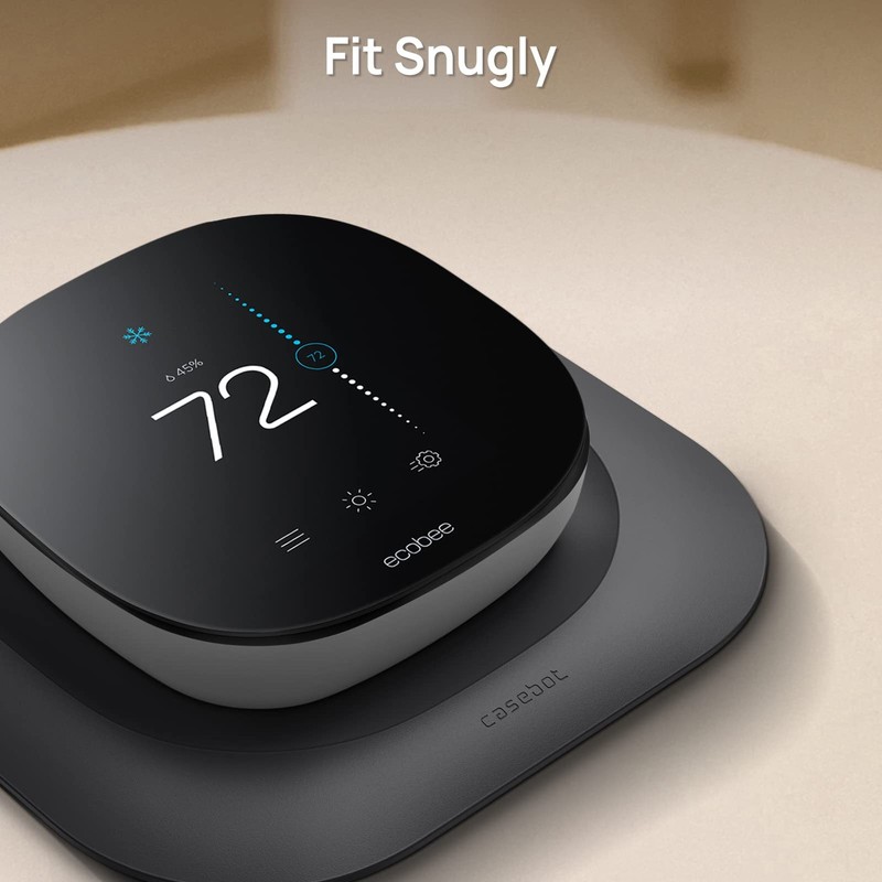 CaseBot Matte Black Wall Plate for 2022 Ecobee Smart Thermostat