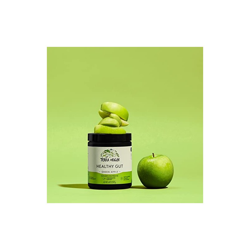 TERRA ORIGIN- Healthy Gut Green Apple 30 porciones con LGlutamina,
