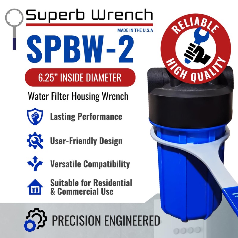 Superb Wrench SPBW-2 Heavy Duty Metal Water Filter Wrench (6.25