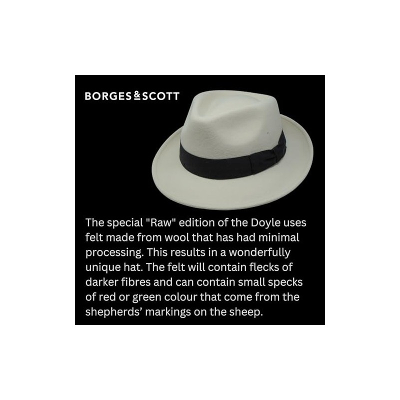 Borges & Scott - Raw Wool Fedora - Water Resistant