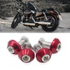 4pcs Rose Red 6mm Thread Diameter Motorcycle License Plate Frame