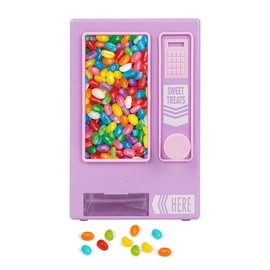 Cute Desktop Candy Dispenser,Mini Vending Machine,Party Table Top Box,Ideal Favors for Celebrations,Black/Dark/Pink/Clear/Purple/Red - Color: Purple