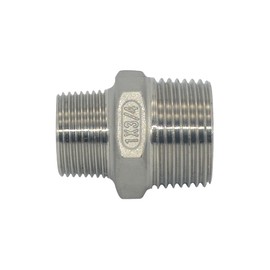 Megairon 1" x 3/4" Male Threaded Reducing Nipple Fitting/Adapter,Stainless Steel SS304 NPT Pipe Hex Reducer