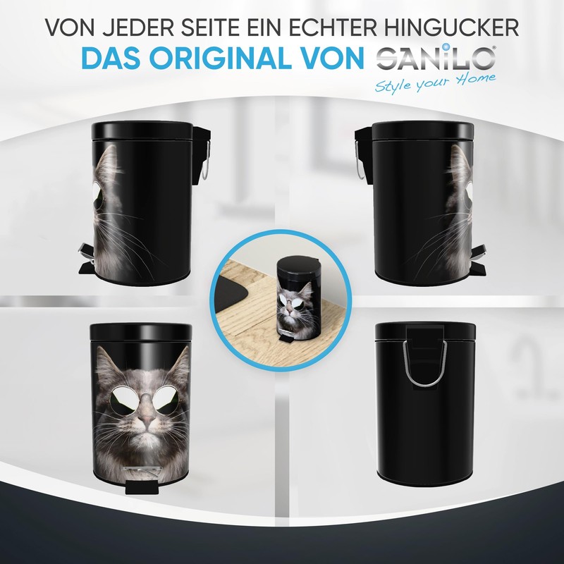 Sanilo Cosmetic Bin 3 L with Soft-Close Mechanism, Many New