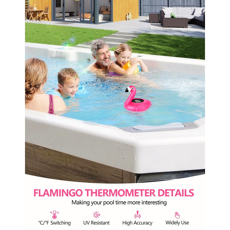 FirstE 2026 Upgrade Solar Digital Pool Thermometer Come with Rope