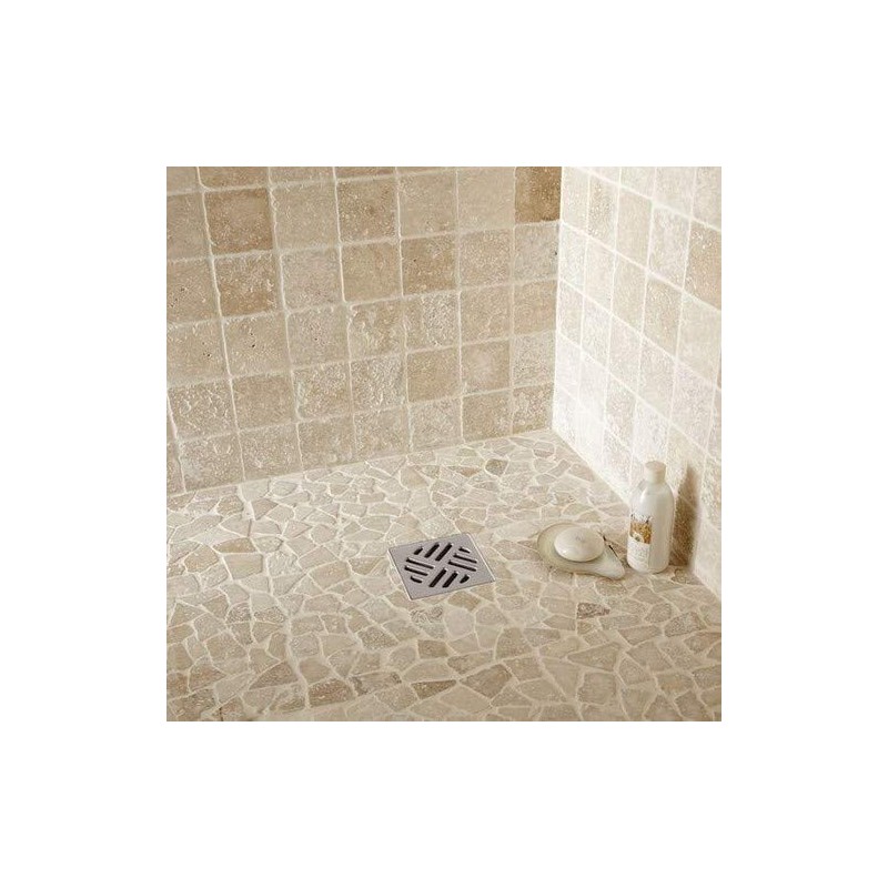 Squarefeet Depot 6" x 6" Tumbled Travertine Tile, Biscuit, 0.25