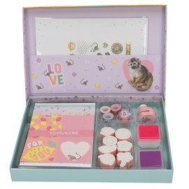 TOPModel Love Letter Set Juicy, Writing Paper Set in a Box, with 10 Letter Sheets and Envelopes, Stickers, Tapes, Stamps and Much More