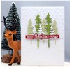 3pcs Tree Metal Die Cuts,Christmas Tree Cedar Deer Cutting Dies