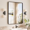 TokeShimi 24x32 Black Bathroom Mirror,Bathroom Vanity Mirror with Tempered Glass,Modern