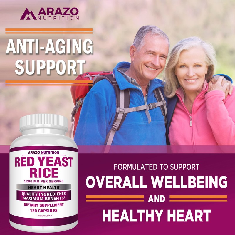 Arazo Nutrition Red Yeast Rice Extract 1200 MG – Citrinin