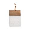 Foreside Home & Garden Large White Square Marble and Wood