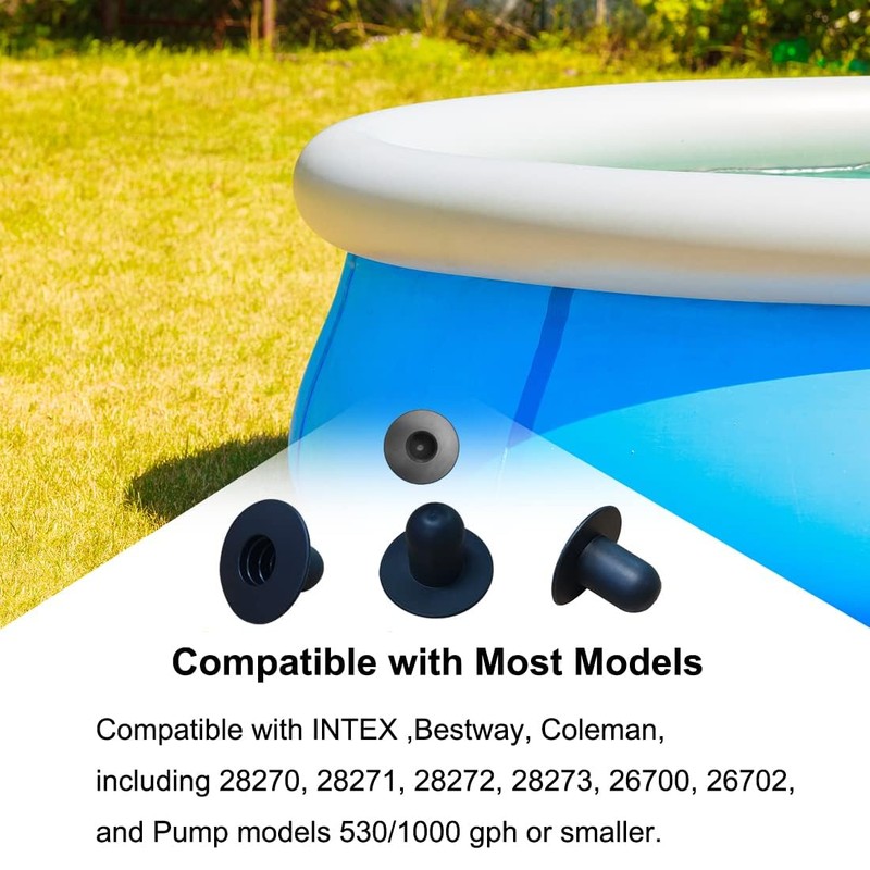 4 PCS Swimming Pool Pump Strainer Hole Plug Replacement for